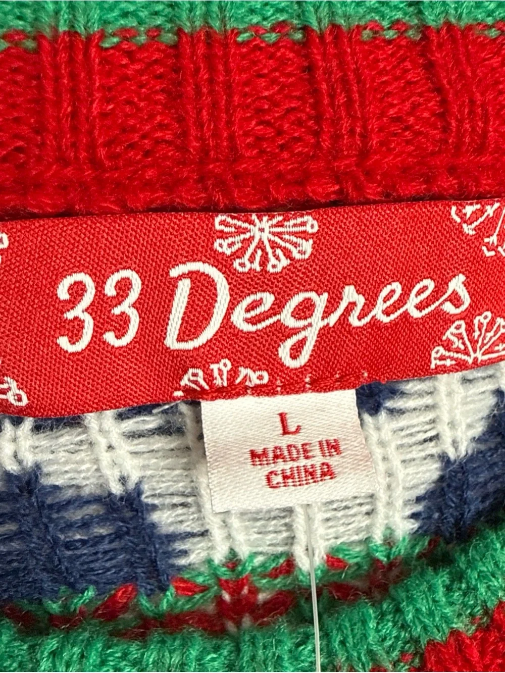 33 Degrees Men’s Christmas Welcome To The North Swole Party Sweater Sz L NEW $48